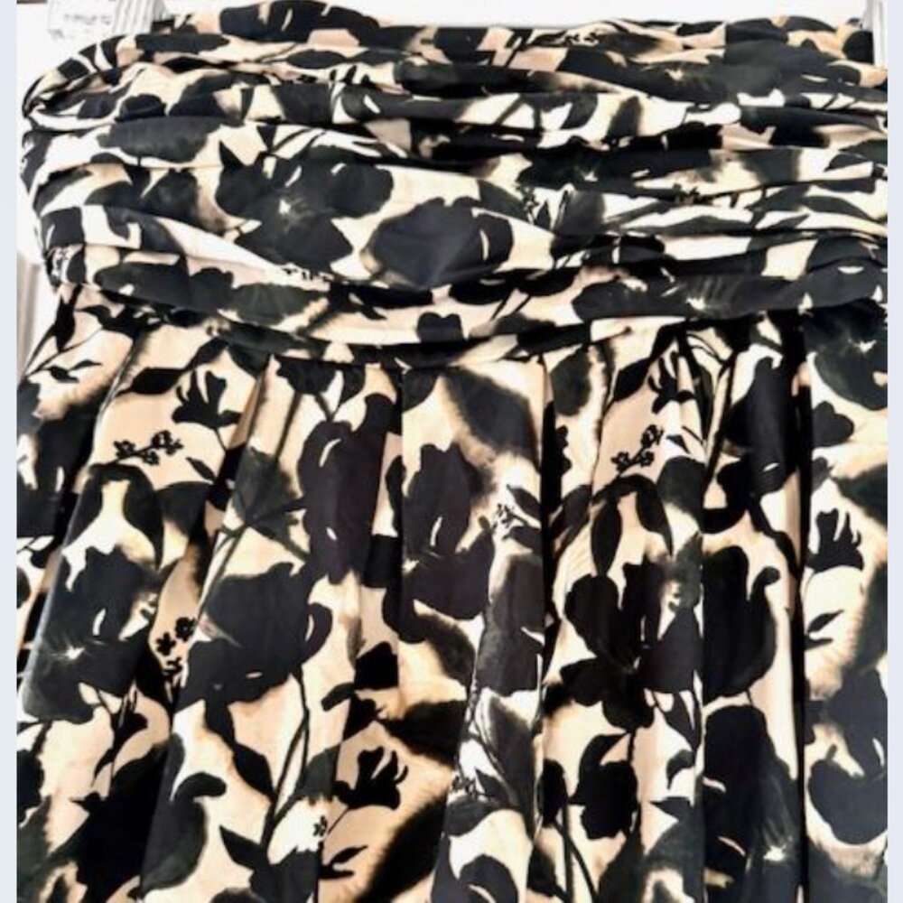J Crew Collection Strapless Bow Back Maxi Floral Print Cotton Maxi Dress Wedding - Picture 9 of 15